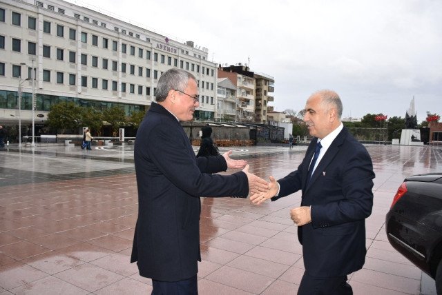 Vali Deniz, Denizli Valisi Karahanı Ağırladı